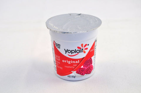 Yoplait Original Raspberry and Peach Yogurt, 4 Ounce -- 48 per case.