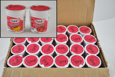 Yoplait Original Strawberry and Strawberry Banana Yogurt, 4 Ounce -- 48 per case.