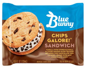Blue Bunny Chips Galore Vanilla and Chocolate Chip Cookie Ice Cream Sandwich, 4.5 Fluid Ounce -- 24 per case