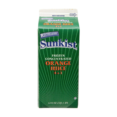 Sunkist 100 Percent Concentrate 4+1 Orange Juice, 64 Ounce -- 6 per case.