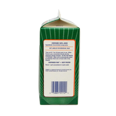 Sunkist 100 Percent Concentrate 4+1 Orange Juice, 64 Ounce -- 6 per case.