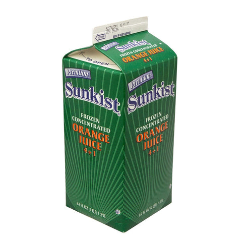 Sunkist 100 Percent Concentrate 4+1 Orange Juice, 64 Ounce -- 6 per case.