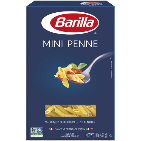 Barilla Semolina Mini Penne Pasta, 16 Ounce -- 12 per case.