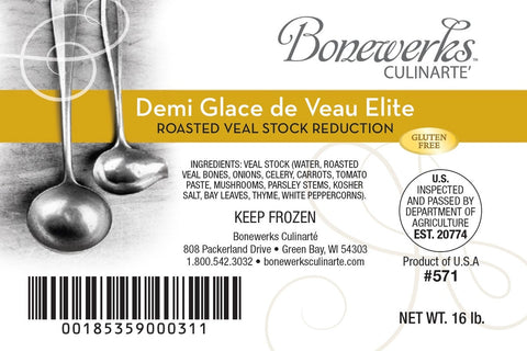 Bonewerks Culinarte Demi Glace de Veau Elite, 16 Pound.