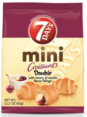 7 Days Cherry and Vanilla Mini Croissant, 2.12 Ounce - 5 count per pack -- 6 packs per case