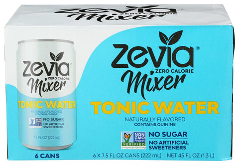 Zevia Zero Calorie Tonic Water, 7.5 Fluid Ounce -- 24 per case.