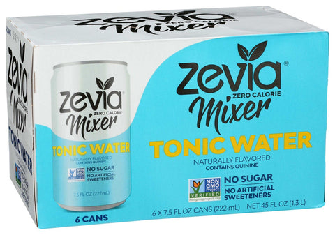 Zevia Zero Calorie Tonic Water, 7.5 Fluid Ounce -- 24 per case.