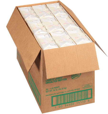 Land O Lakes Solid Unsalted Butter, 1 Pound -- 36 per case.