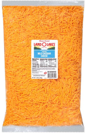 Land O Lakes Shredded Mild Cheddar Cheese, 5 Pound -- 4 per case.