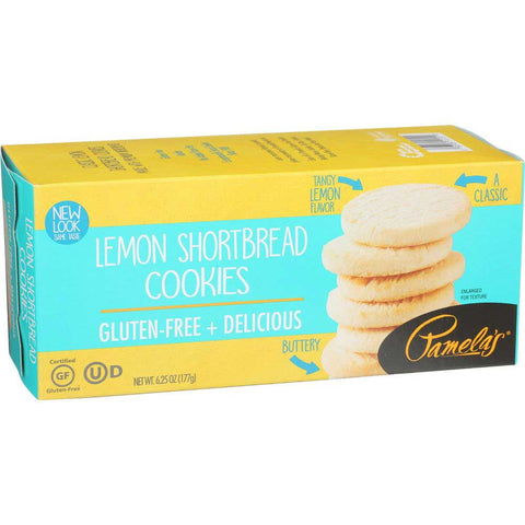 Pamelas Gluten Free Lemon Shortbread Cookie, 6.25 Ounce -- 6 per case