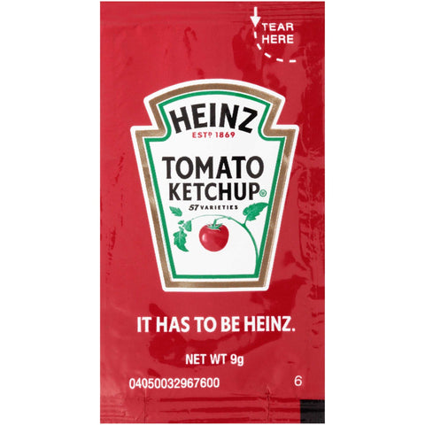 Heinz Ketchup Single Serve 500 Case 9 Gram