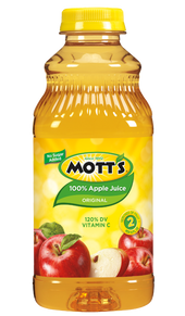 Motts 100 Percent Original Apple Juice, 32 Fluid Ounce -- 12 per case