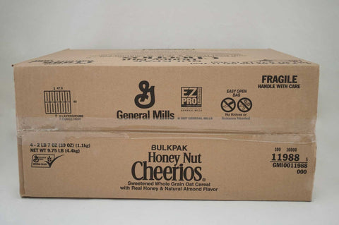 Bulk Pak Honey Nut Cheerios Cereal 4 Case 39 Ounce