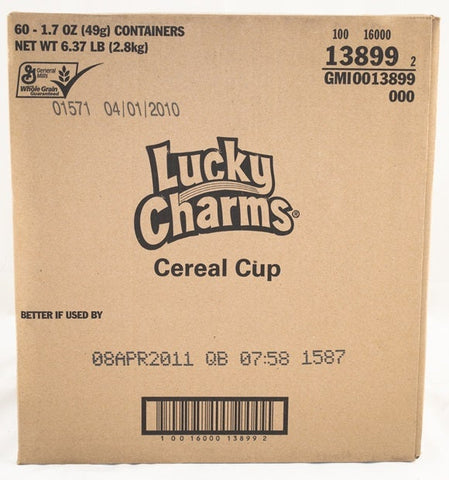 Lucky Charms Cereal in a Cup, 1.73 Ounce -- 60 per case