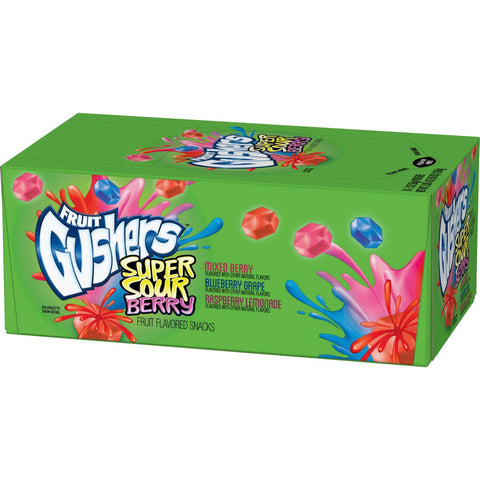 Fruit Gushers Super Sour Berry Fruit Snacks, 2 Ounce -- 108