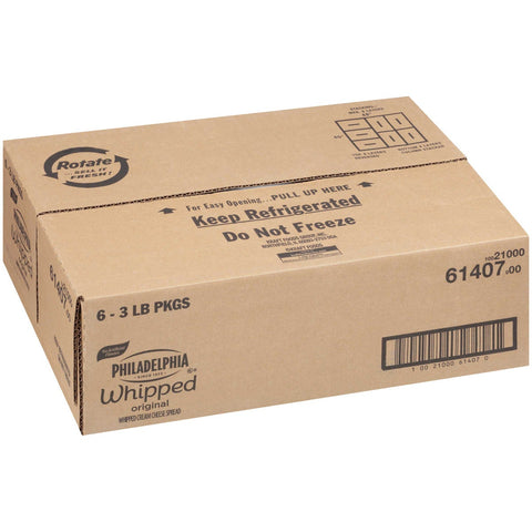 Kraft Philadelphia Whipped Cream Cheese - Tub, 3 Pound -- 6 per case.