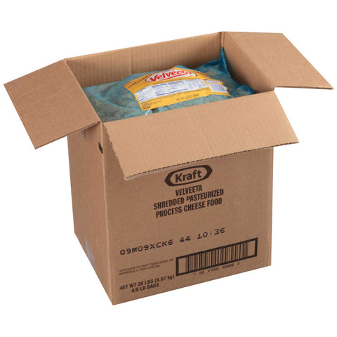 Kraft Velveeta Feather Shred Cheese, 5 Pound -- 4 per case.