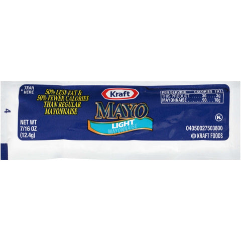 Kraft Mayonnaise Light Squeeze 200 Count 7/16 Ounce