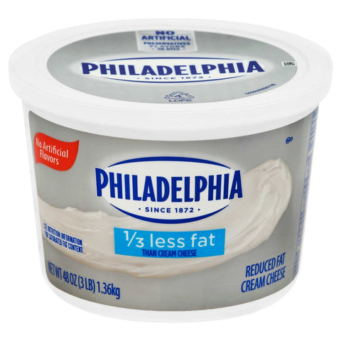 Kraft Philadelphia Light Cream Cheese - Tub, 3 Pound -- 6 per case.