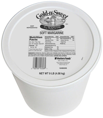 Gold N Sweet No Trans Fat Tub Soft Margarine, 9 Pound -- 4 per case.