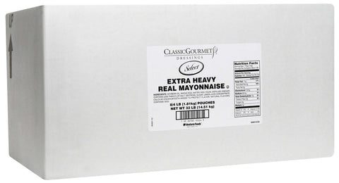 Classic Gourmet Select Extra Heavy Real Mayonnaise, 4 Pound Pouch -- 8 per case.
