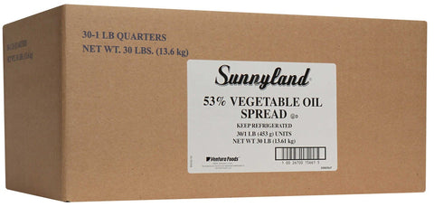 Ventura Sunnyland European Butter Blend 53 Percent Vegetable Oil Spread, 1 Pound -- 30 per case