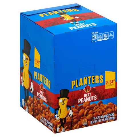 Planters Pre Priced Heat Peanuts, 1.75 Ounce -- 108 per case.
