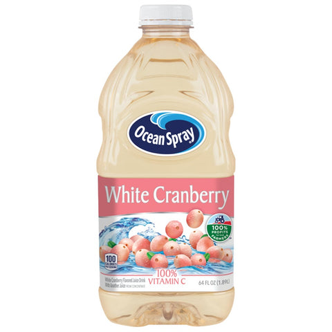 Ocean Spray White Cranberry Juice Drink 8 Case 64 Ounce