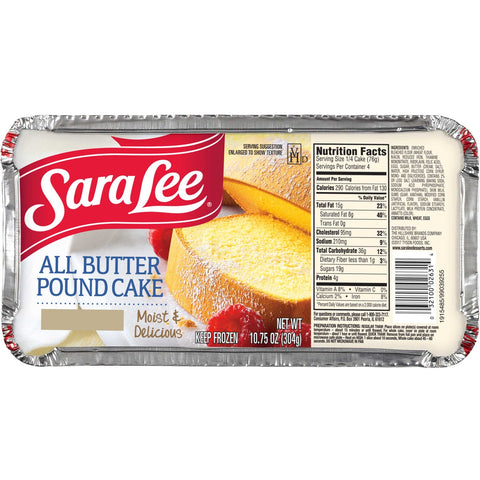 Sara Lee Pound Cake, 10.75 Ounce -- 12 per case.