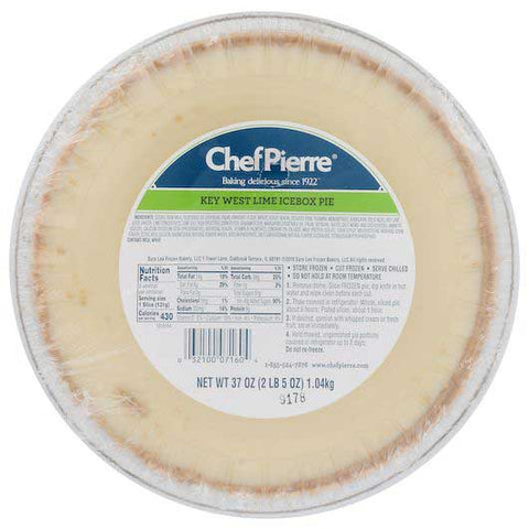 Chef Pierre 10 inch Key West Lime Icebox Pie, 37 Ounce -- 6 per case