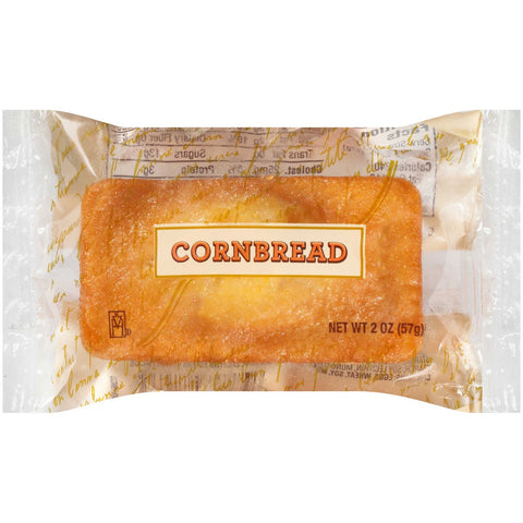 Chef Pierre Individually Wrapped Mini Cornbread Loaf, 2 Ounce -- 48 per case.