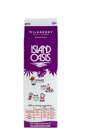 Island Oasis Wildberry Beverage Mix, 32 Fluid Ounce -- 12 per case.