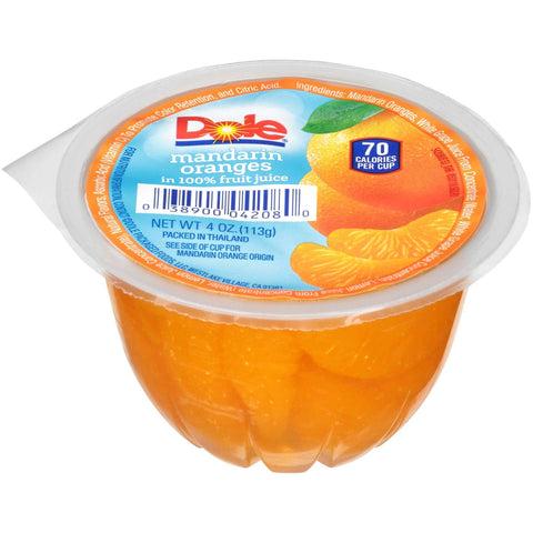 Dole Fruit Bowls Mandarin Oranges in 100% Juice, 4 Ounce -- 36 per case