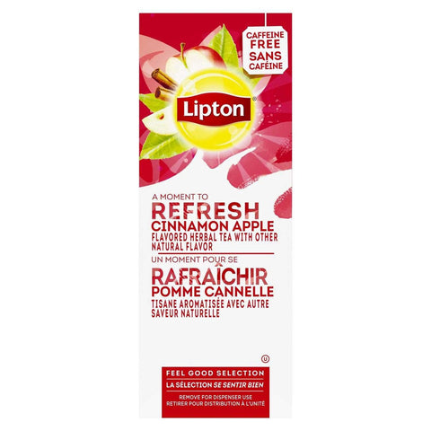 Lipton Cinnamon Apple Enveloped Hot Tea Bags, 28 count -- 6 per case