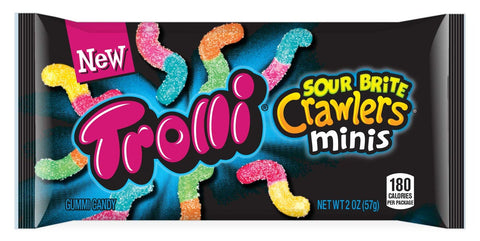 Trolli Sour Brite Crawlers Candy, 2 Ounce -- 144 per case.