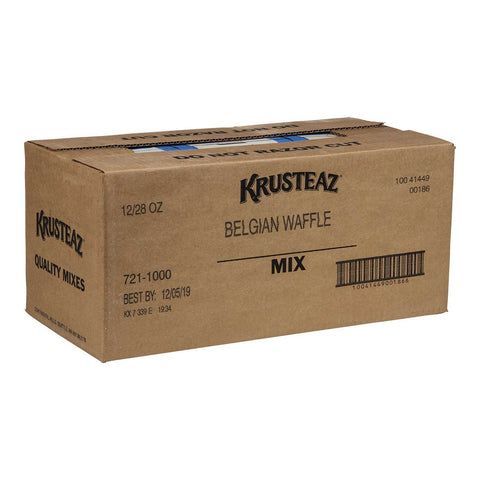 Krusteaz Belgian Waffle Mix, 28 Ounce -- 12 per case.