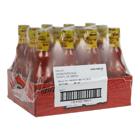 Franks Redhot Extra Hot Cayenne Pepper Sauce, 12 Fluid Ounce -- 12 per case.