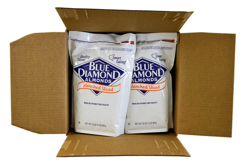 Blue Diamond Blanched Sliced Almond, 8 Pound.