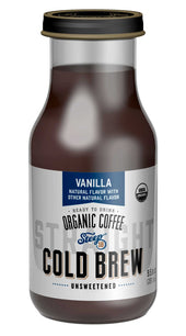 Steep 18 Organic Unsweetened Vanilla Cold Brew Coffee, 9.5 Fluid Ounce -- 12 per case.