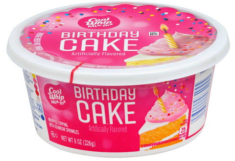 Cool Whip Mix Ins Birthday Cake Whipped Topping, 8 Ounce -- 12 per case