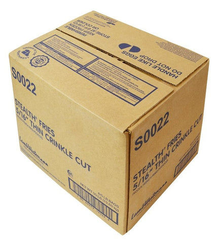 Lamb Weston Stealth Thin Crinkle Cut Potato Fry, 5 Pound -- 6 per case.