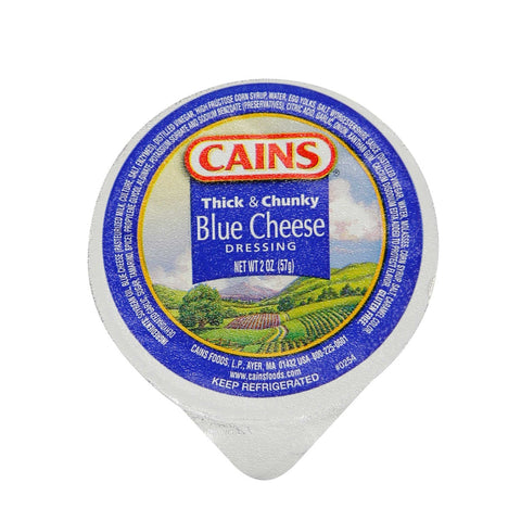 Cains Chunky Bleu Cheese Dressing, 2 Ounce -- 60 per case.