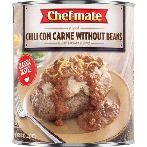 Chef-Mate Original Chili Con Carne without Beans - 106 oz. can, 6 per case
