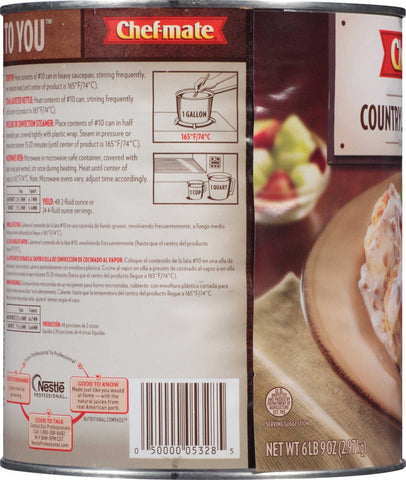 Chef Mate Country Sausage & Gravy Entree 6 Case 96 Ounce