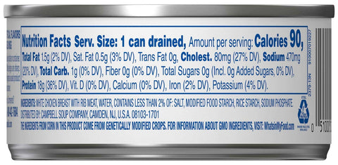 Swanson White Chunk Chicken, 5 Oz. -- 24 Per Case