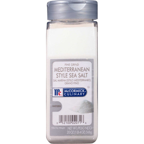 McCormick Culinary Mediterranean Sea Salt, Fine Grind, 20 oz. -- 6 per case