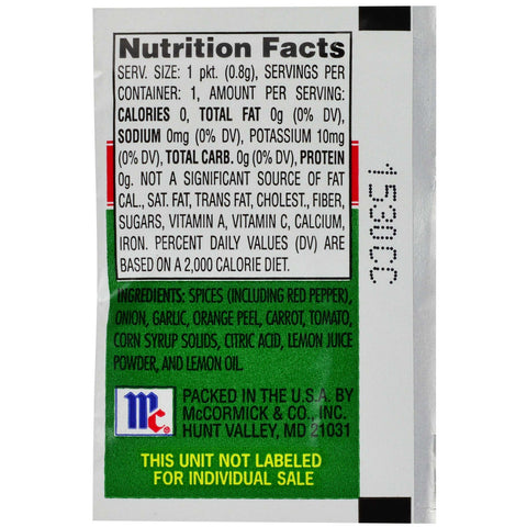 McCormick Culinary Salt-Free Classic Blend, 0.8 g -- 300 per case