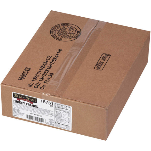 8:1 Briar Street Turkey Hot Dog, 5 Pound -- 2 per case.