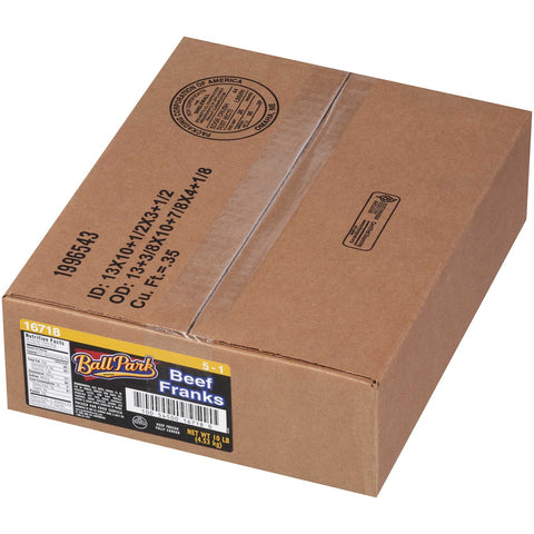 5:1 Ball Park Beef Frank Hot Dog, 5 Pound -- 2 per case.