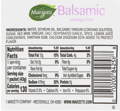 Marzetti Balsamic Vinaigrette Dressing, 1.5 Ounce -- 60 per case